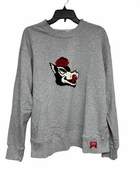 Hillflint NC State Wolfpack Sweatshirt Mens XL Gray Vintage Logo Almanac Archive